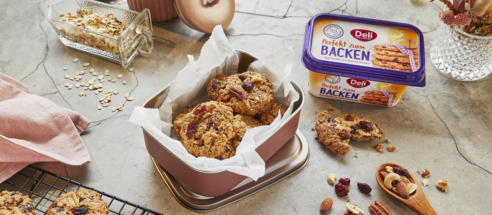 Haferflockenkekse mit Cranberries | Deli Reform Haferflockenkekse mit Cranberries | Deli Reform