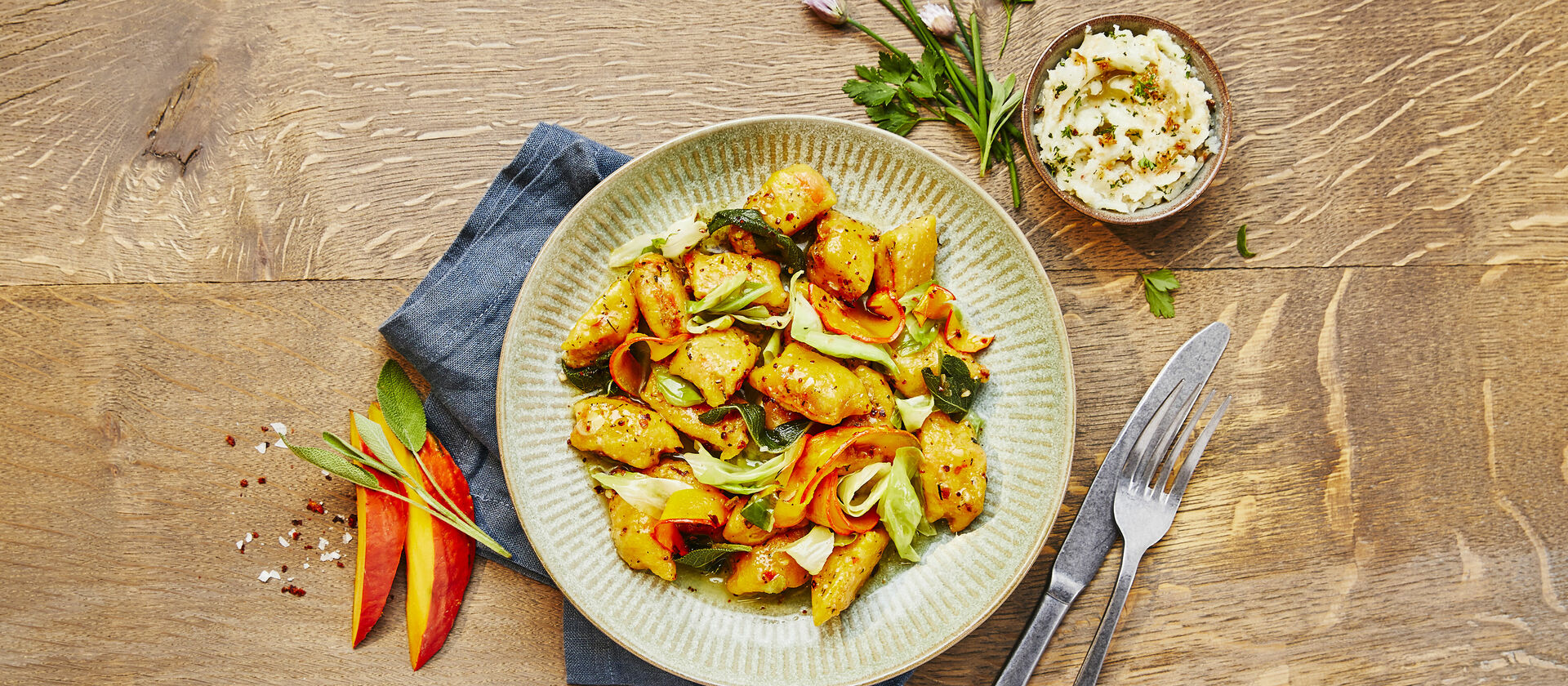 Kartoffel-Gnocchi mit Kürbis Deli Kartoffel-Gnocchi mit Kürbis