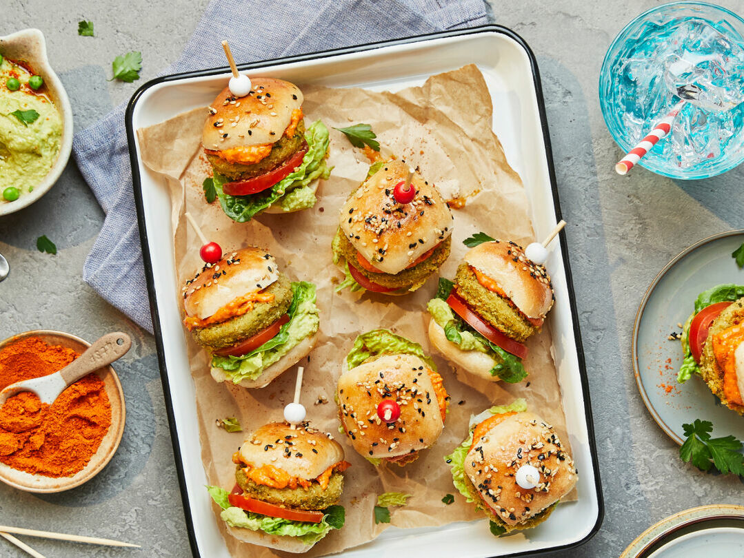 Mini-Burger mit Falafel selber machen