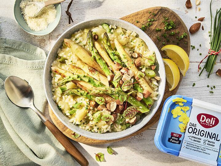 Spargel mit Risotto
