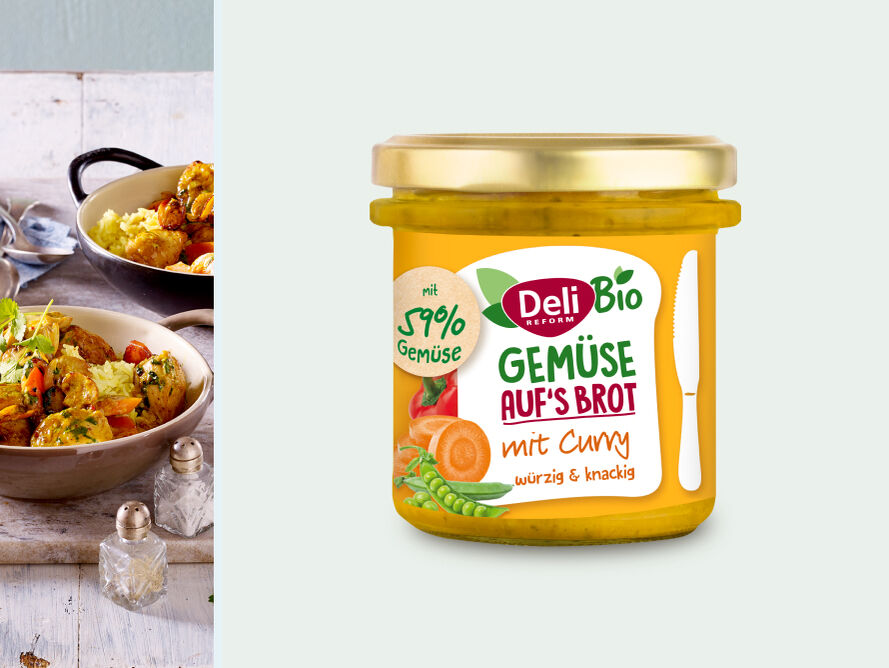 Gemüse auf's Brot - Curry