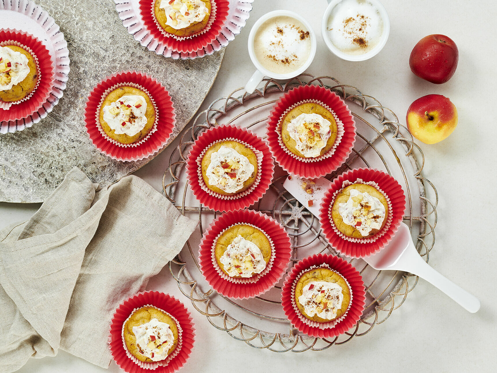 Protein-Cupcakes mit Apfel und Zimt